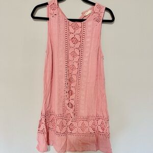 Altar'd State Pink Lace Dress